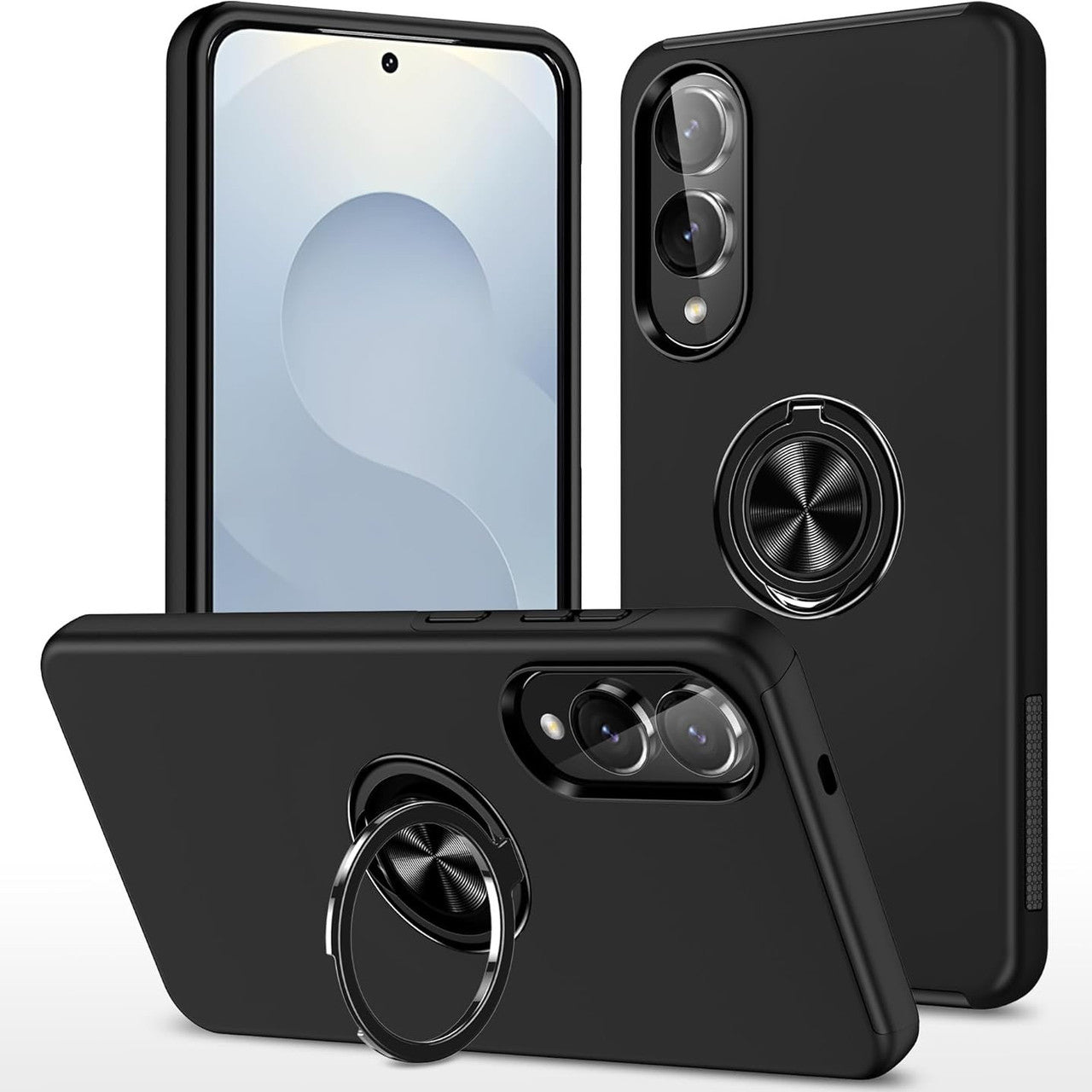 Hybrid Magnetic Invisible Ring Case for Samsung Galaxy S25 Edge Hybrid Magnetic Invisible Ring Case for Samsung Galaxy S25 Edge